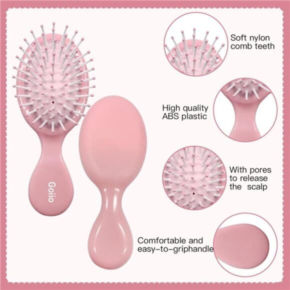 12 Pieces Mini Wet Hair Brush, Travel Detangling Brush, main image 7
